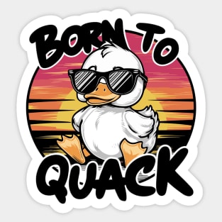 Born to Quack Duck Sunset Tee - Stylish Duck Lover Shirt Sticker